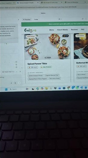 I Built a 10/10 Healthy Food Website with AI | Google AI Studio + React |Telugu