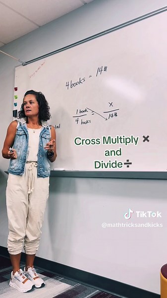 Finding a unit price with Cross Multiply✖️and Divide ➗. #math #teacherkicks #onclouds #mathteacher #multiplication #division #mathtricks #tiktokteacher