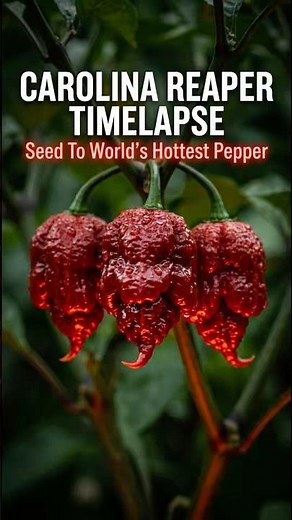 The World's Hottest Pepper — Carolina Reaper Seed To Fruit Timelapse