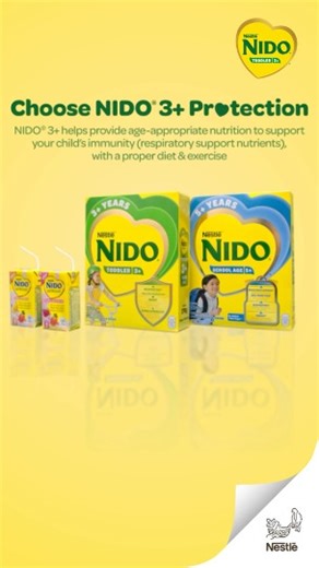 As they make new friends, make sure your toddlers are protected! Choose Nido ® 3 for its up to 1 billion probiotics that help with respiratory protection. With proper diet and exercise. ASC N0224P042225N | NIDO Milk Drinks