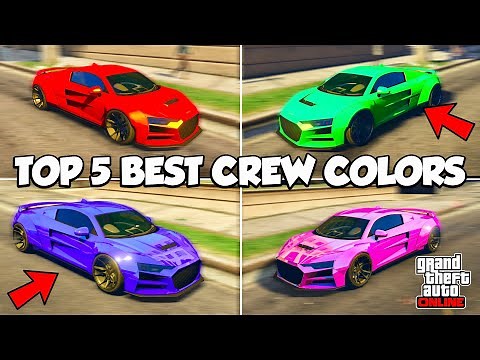 The TOP 5 BEST CREW COLORS in GTA 5 Online! (Bright Colors, Modded Colors, & More!)