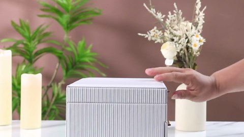 Dajasan Jewelry Box Organizer, 3-Tier Large Jewelry Storage Organizer with 2 Drawers, Space-Saving Jewelry Boxes for Women, PU Leather Surface with Texture, Gift Idea, Modern Style (White)
