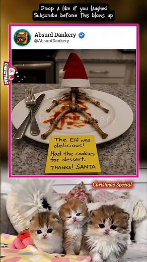 Santa Ate the Elf?! 🎅🍴 Meme #AbsurdDankery #Memes #Christmas #Relatable