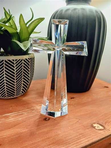 Vintage Teleflora Crystal Cross Made in Czech Republic - 24% Lead Bohemian Glass Crucifix Fine Christian Collectible 7.5" Faceted Glass - Etsy