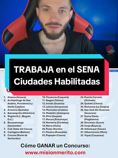 Inscripción para el Concurso SENA 2025