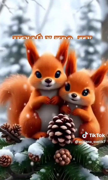 Winter Wonderland Animated Scenes with Cute Animals