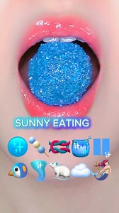 157K views · 2.3K reactions | Asmr emoji food challenge blue food for relaxing eating sound #asmr #eating #asmrsounds | Sunny Eating Reels | Facebook