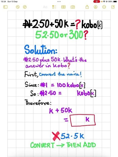 ₦2.50 + 50 Kobo ≠ 52.5 Kobo! 😳