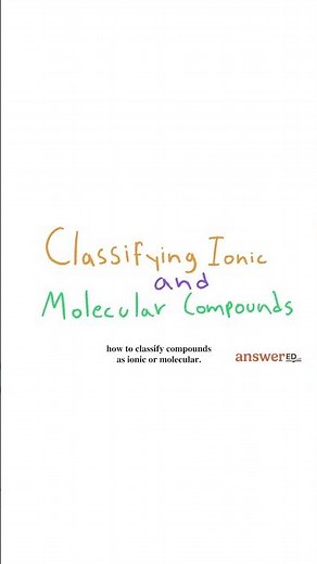 Ionic vs. Molecular: Classifying Compounds & Metal Ion Varieties! #chemistry #studytime #college