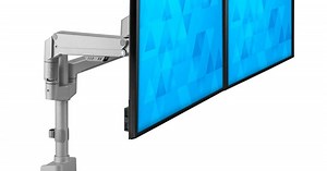 Full Motion Dual Monitor Desk Mount, Height Adjustable with Gas Spring