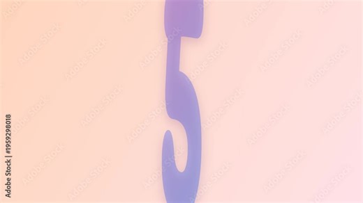 An animated colorful countdown timer from 10 to 1 on a peach background for movie premieres