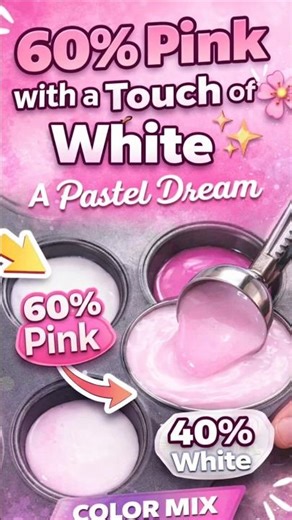 60% Pink with a Touch of White 🌸✨ A Pastel Dream