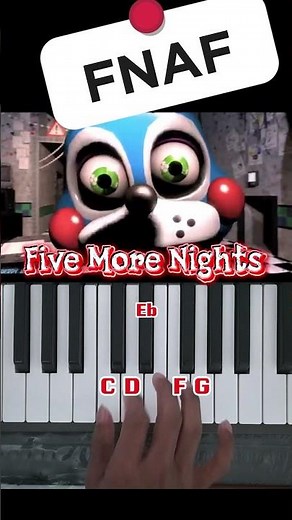Five More Nights (FNAF) Easy Piano Tutorial 🎹 #shorts