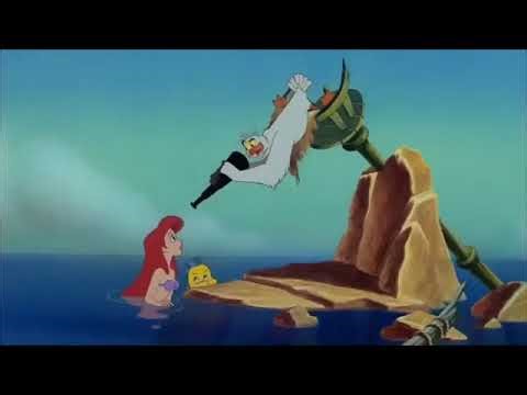 Disney the Little Mermaid - Scuttle scene