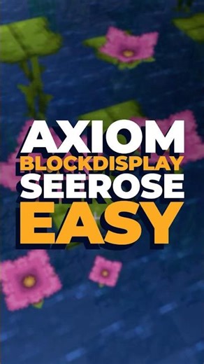 Axiom Block Displays 🌹 #minecraft #building