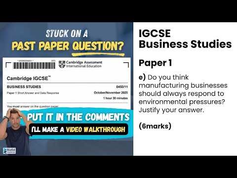 IGCSE Business Paper 1 – 6 Mark Evaluate Question (What to Write for Full Marks)