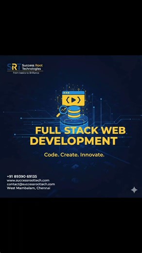 #FullStackDeveloper #WebDevelopment #Frontend #Backend #Coding #ChennaiTech #ITTrainingChennai