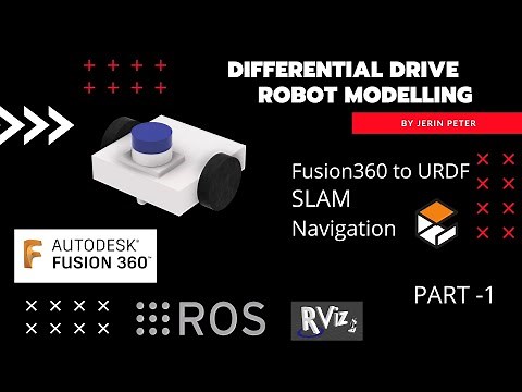 Fusion 360 to URDF | Simple Diff Drive Robot Modelling | ROS | Mapping | Navigation | Part -1
