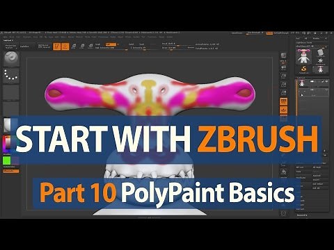 How to Start with ZBrush - PolyPaint Basics - Part 10