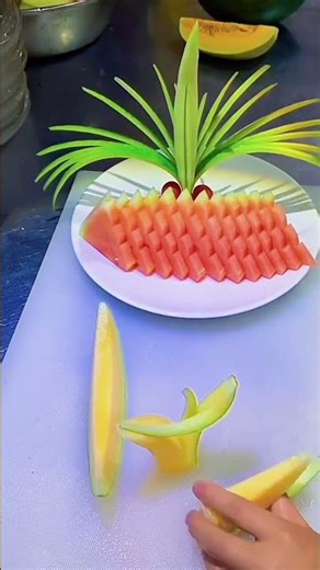 Fruit Carving Designs Melon Creative IdeasWatermelon, Melon& Apple Carving Designs|Stunning Food Art