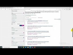 Seventh Section: Search on Cochrane