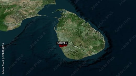 Colombo Sri Lanka City and Country Map Showing Location Borders Geography Details