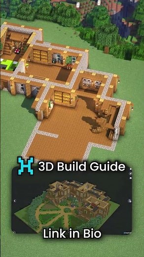 Minecraft Starter Cabin 🏠 Get the 3D build guide now on Heybuilds.com link in bio 🔗