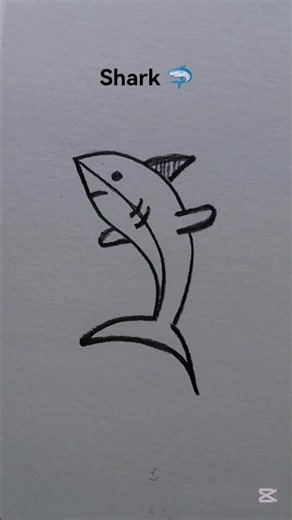 Drawing a Cute Shark 🦈#art #drawing #howtodraw #viral #trending #fyp #ytshorts #sketch #explore