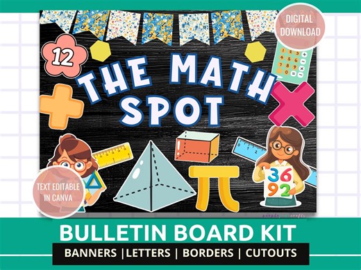 Printable Math Bulletin Board Kit for Classroom Math Spot Decor for Elementary Teachers Math Center Wall Display Math Station Printables - Etsy Australia