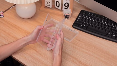 Pack-2 Horizontal Booklet Magnetic Card Holder – One Touch 175PT Trading Card Case with Dual Magnet, UV & Acid-Free Acrylic – Fits Semi Rigid Sleeves, Baseball & Playing Cards