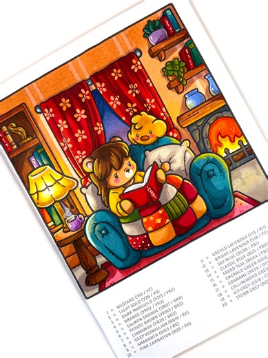 Cozy Coloring Book Review: Jade Summer's Evening Reading