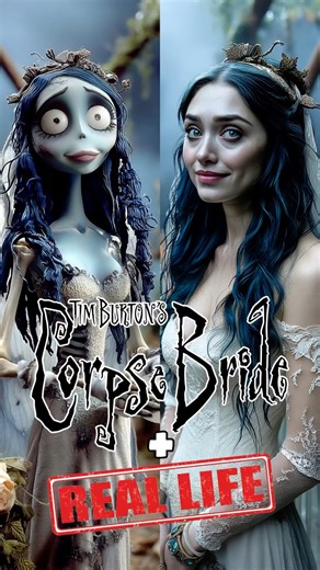 What If Corpse Bride Characters Were Real People? 🕯💙 #shorts #corpsebride