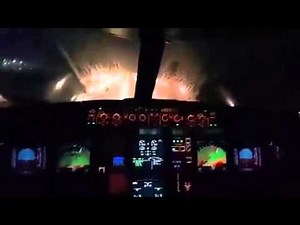 COCKPIT VIEW OF CRAZY A320 LANDING IN STORM