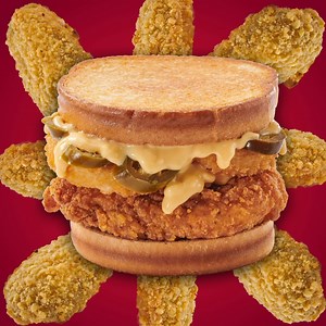 Double the spice of your Spicy Nacho Chicken Sandwich with a side of Jalapeño Poppers. You're welcome! | Jack in the Box