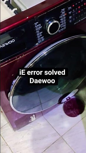 iE. error solved Daewoo washing machine
