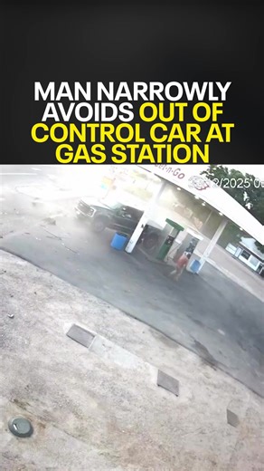 A Nebraska man is recovering after surviving a close call with an out-of-control car while he was washing his windshield at a gas station. The caught-on-camera incident happened on Friday evening in Brady, the Lincoln County Sheriff's Office (LCSO) said on Facebook. The man, Brady Johnson, was struck in the lower leg by a car going "at least 65 miles per hour in the 40 mile per hour zone," deputies said. Deputies say that driver of the car was taken to a local hospital by firefighters and "will 