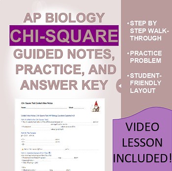 Chi-Square Test Guided Video Notes | AP Biology Statistics Practice with Answer