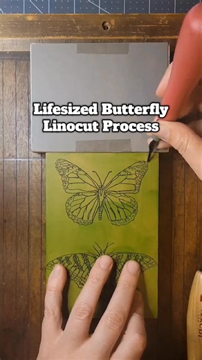 Here's the process of printing and hand coloring one of my favorite linocuts from start to finish. #linoblock #linocut #printmaking #blockprinting #linocarving