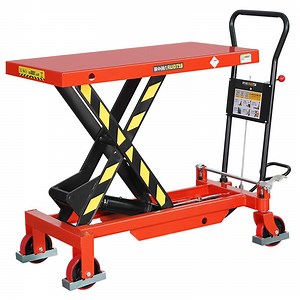 [Hot Item] Adjustable Height Manual Scissor Lift Table Cart for Easy Material Handling