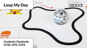New lesson alert! 💡 "Loop My Day” is a lesson where students will connect coding concepts to their daily routines by designing and programming loops. They’ll start by cutting and pasting daily events, then use those loops to guide Ozobot through their day! 🎒 Explore our full list of back to school lessons in Ozobot Classroom! #STEAM #codingrobot #stemlessons #backtoschool | Ozobot