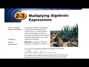 Multiplying￼ Algebraic Expressions￼ - Lesson (2-3) - Grade 8