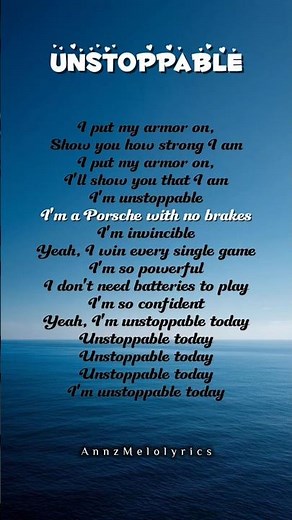 SIA- UNSTOPPABLE SONG LYRICS 🎶#sia #unstoppable #englishsonglyrics #song #english