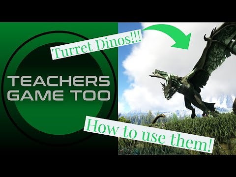 ARKS TURRET DINOS!!! HOW TO USE THEM FOR DEFENSE!!!