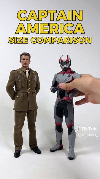 SIZE COMPARISON - POP TOYS 1/6 KIT FIGURE - CAPTAIN AMERICA (STEVE ROGERS) - MARVEL CAPTAIN AMERICA FIRST AVENGER / AVENGERS ENDGAME Ig: aquitoys_ #Marvel #chrisevans #figure #actionfigures #hottoys #fy #parati #avengers #collection #steverodgers #unboxing #captainamerica #collector #unboxingtoys #marvelstudios #unboxingvideo #endgame