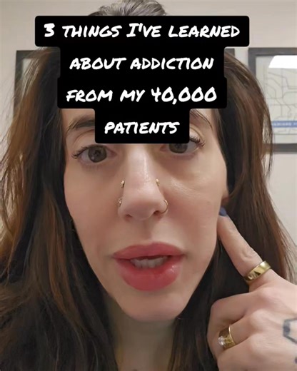 Three things I learned about addiction from seeing over forty thousand patients 1. Nobody wakes up wanting this 2. Willpower isn’t the problem. 3. Recovery isn’t about stopping “40,000 patients — the math” 25 patients / day × 4 days / week × 48 weeks / year = ~4,800 patients per year 15 years in addiction medicine = ~72,000 potential patient encounters Conservatively reported: 👉 ~40,000 unique patients | Dr. Nicole Labor, Addiction Assassin
