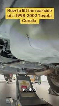 How to lift the rear side of a 1998-2002 Toyota Corolla. Jack point location #toyotacorolla #howto
