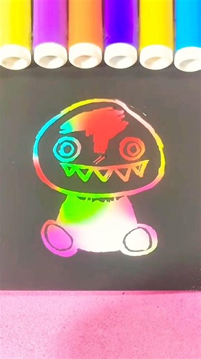 A fun and entertaining artwork on rainbow paper #shorts #magic #compose #art #cartoon #movie #music