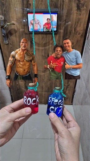 who will win?🥵 The Rock vs Ronaldo and Ishowspeed #ronaldo #fighting