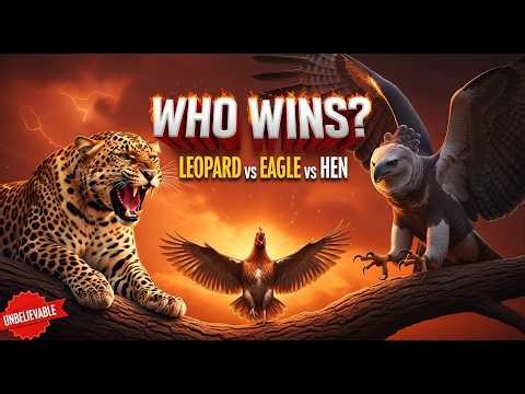 LEOPARD vs EAGLE vs HEN — Who Is The REAL King of the Wild? | Ultimate Wildlife Showdown