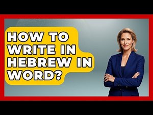 How To Write In Hebrew In Word? - Jewish Teachings For All